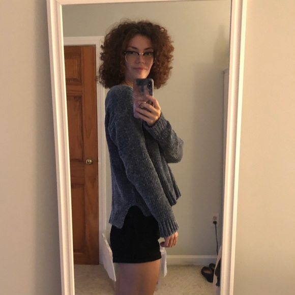 Velvet Light Blue Sweater - Picture 2 of 4